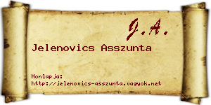 Jelenovics Asszunta névjegykártya